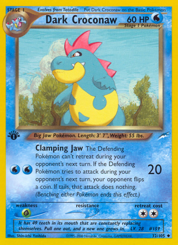 (#32/105) Dark Croconaw - Unlimited [Neo Destiny]