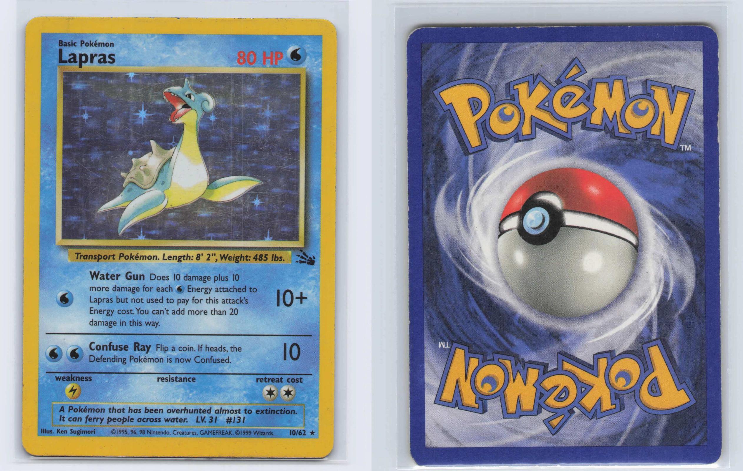 (#10/62) Lapras - Unlimited Holo [Fossil]