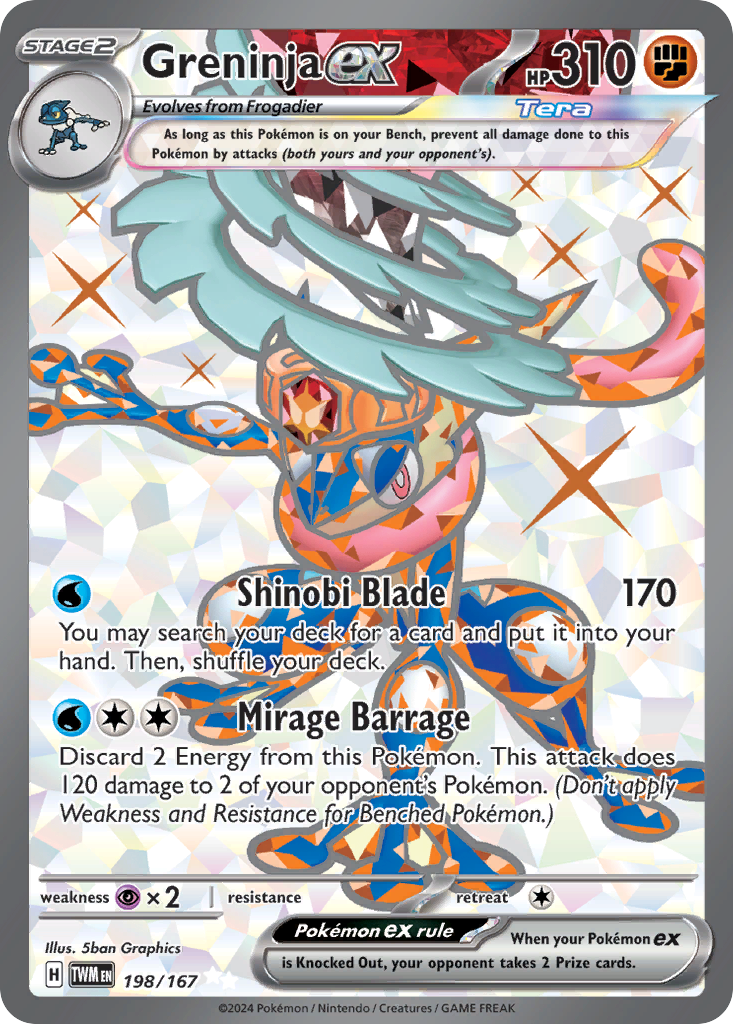 (#198/167) Greninja ex - Holo [Twilight Masquerade]