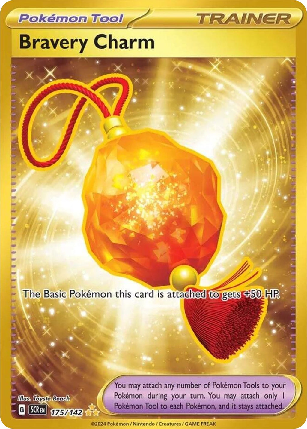 (#175/142) Bravery Charm - Holo [Stellar Crown]