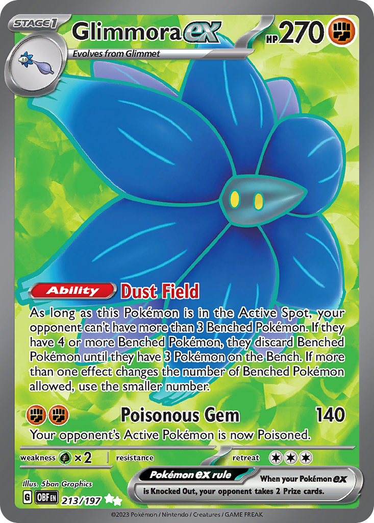 (#213/197) Glimmora ex - Holo [Obsidian Flames]