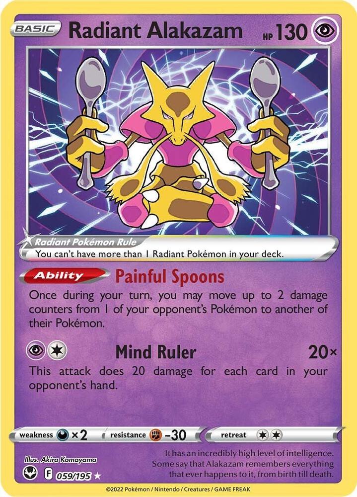 (#059/195) Radiant Alakazam [SWSH12: Silver Tempest]