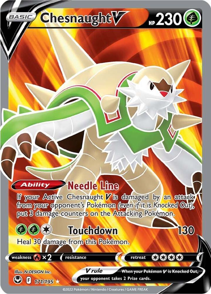 (#171/195) Chesnaught V (Full Art) [SWSH12: Silver Tempest]