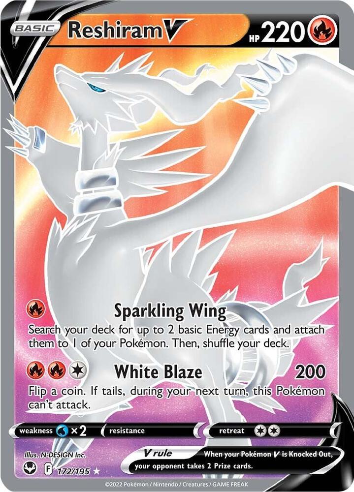(#172/195) Reshiram V (Full Art) [SWSH12: Silver Tempest]