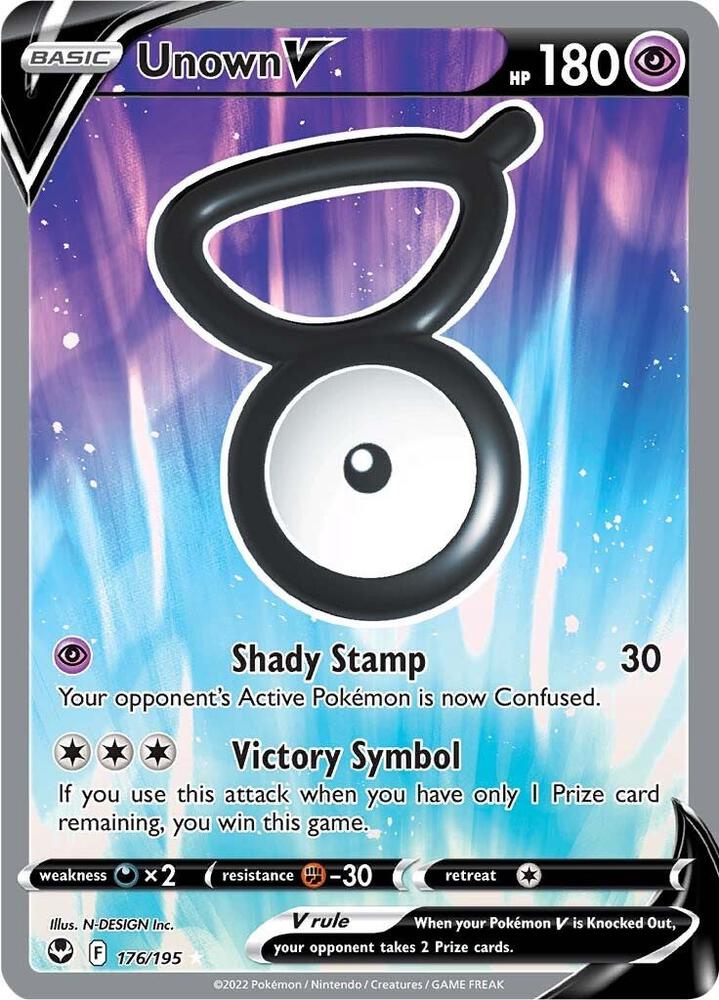 (#176/195) Unown V (Full Art) [SWSH12: Silver Tempest]