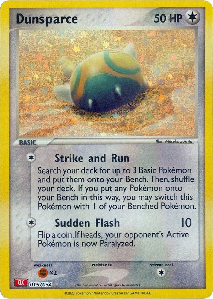 (#015/034) Dunsparce - Holo [Trading Card Game Classic]