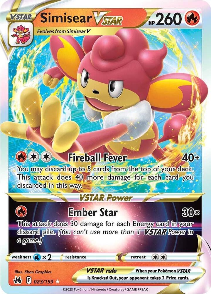 (#023/159) Simisear VSTAR [Crown Zenith]