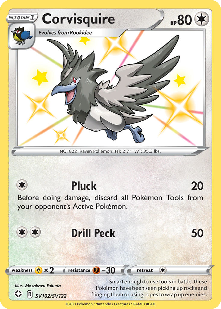 (#SV102/SV122) Corvisquire - Holo [Shining Fates Shiny Vault]