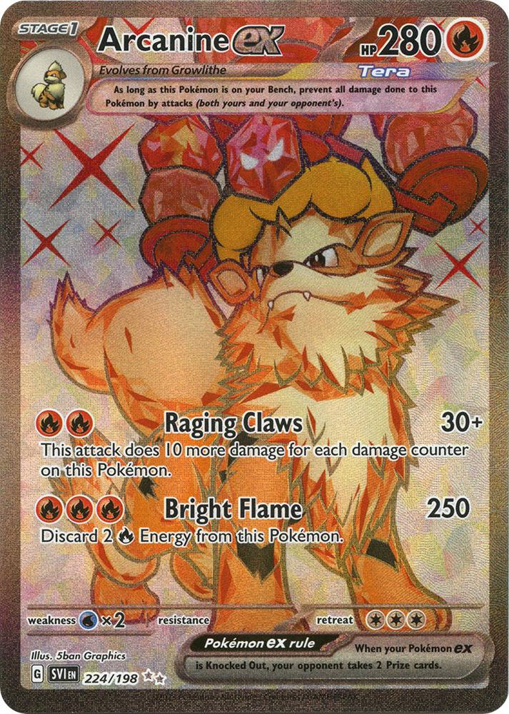 (#224/198) Arcanine ex [SV01: Scarlet & Violet Base Set]