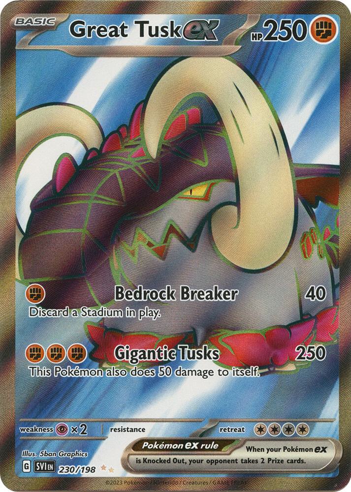 (#230/198) Great Tusk ex [SV01: Scarlet & Violet Base Set]