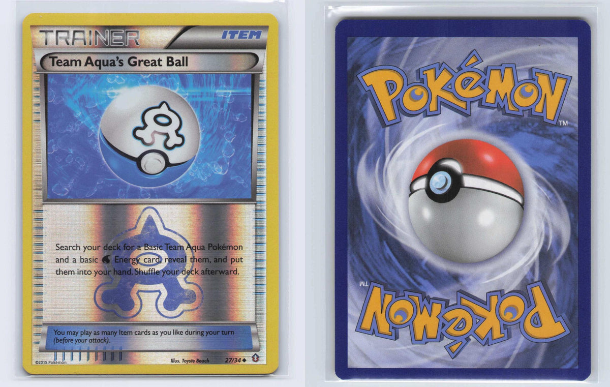 (#27/34) Team Aqua's Great Ball - Reverse Holo [Double Crisis]