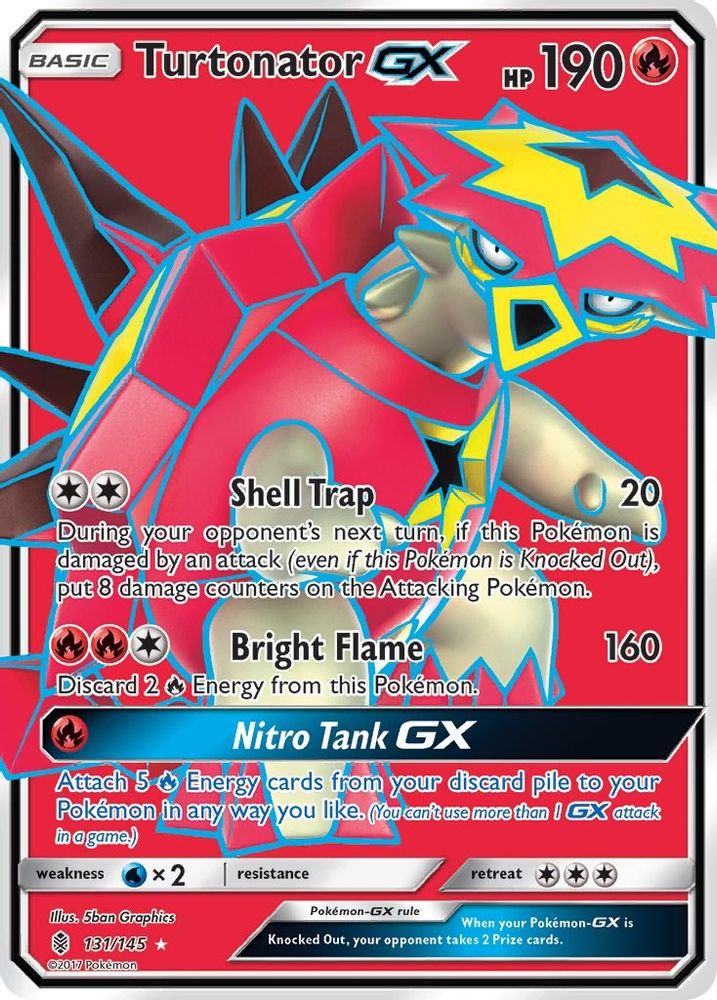 (#131/145) Turtonator GX (Full Art) - Holo [Guardians Rising]