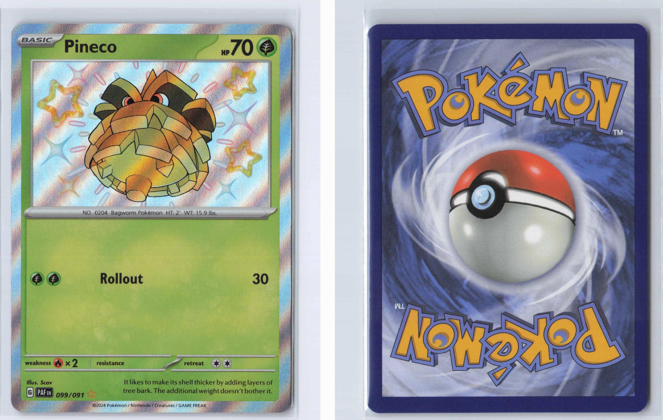(#099/091) Pineco - Holo [Paldean Fates]