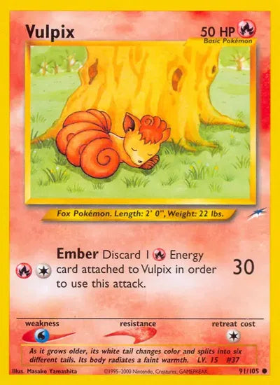 (#91/105) Vulpix - Unlimited [Neo Destiny]