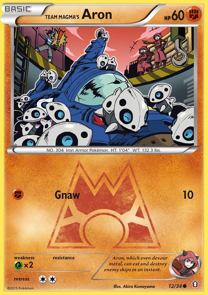 (#12/34) Team Magma's Aron - Normal [Double Crisis]