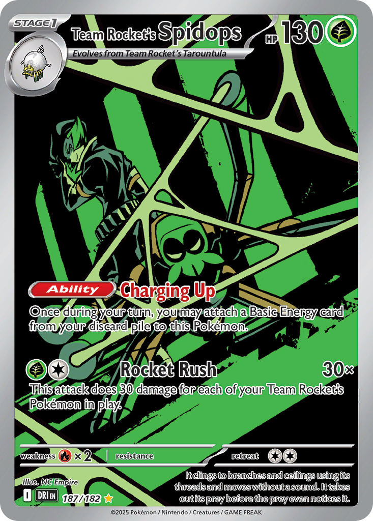 (#187/182) Team Rocket's Spidops - Holo [Destined Rivals]