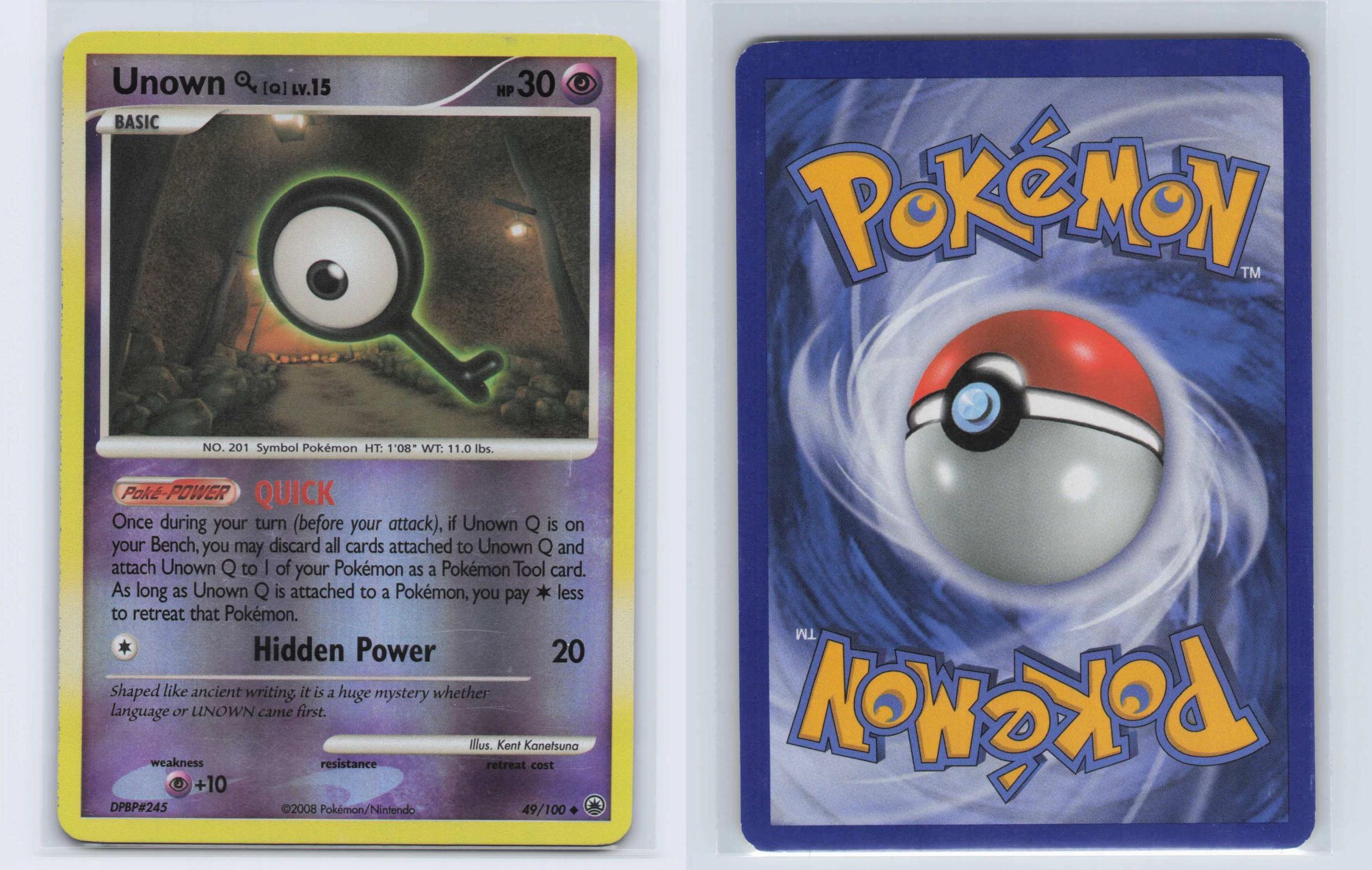 (#49/100) Unown [Q] - Reverse Holo [Majestic Dawn]