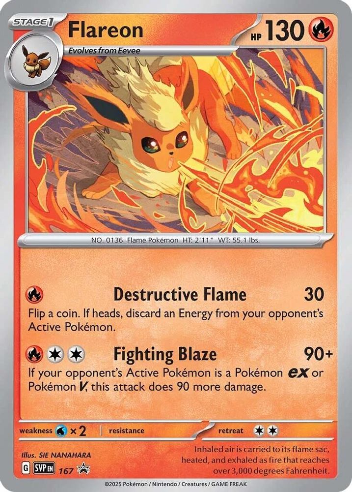 (#167) Flareon (Cosmos Holo) - Normal [Scarlet & Violet Promo]