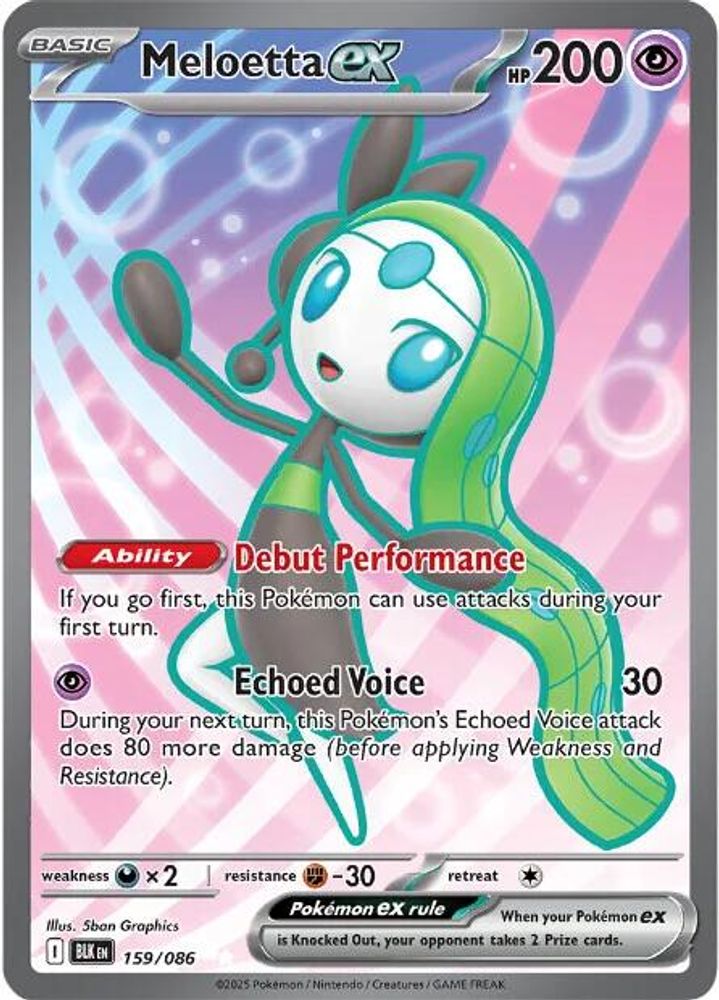 (#159/086) Meloetta ex - Holo [Black Bolt]