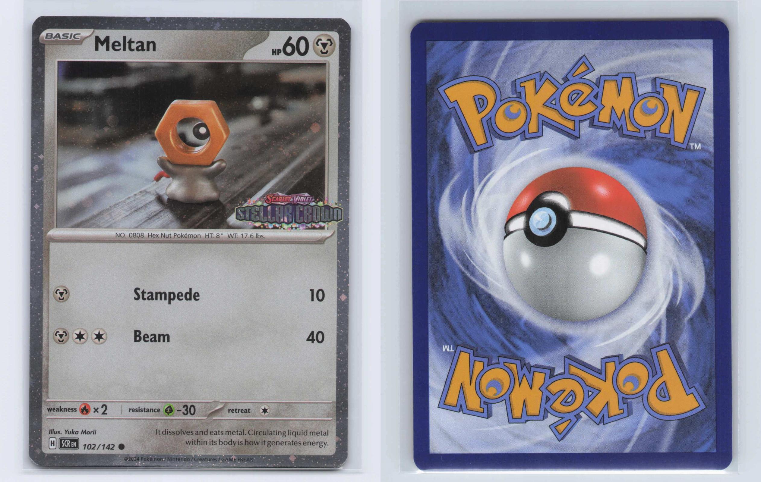 (#102/142) Meltan (Stellar Crown Stamped) - Holo [Miscellaneous Cards & Products]