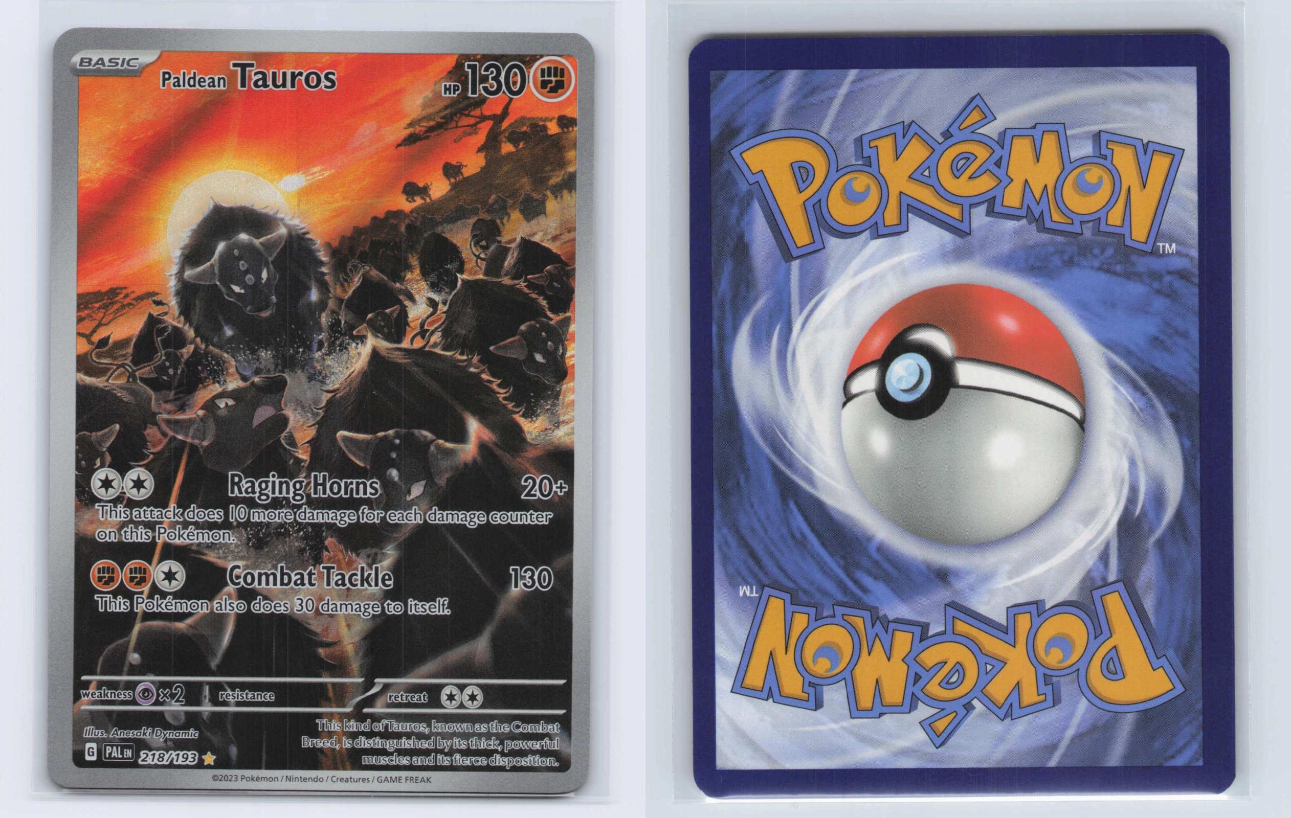 (#218/193) Paldean Tauros - Holo [Paldea Evolved]