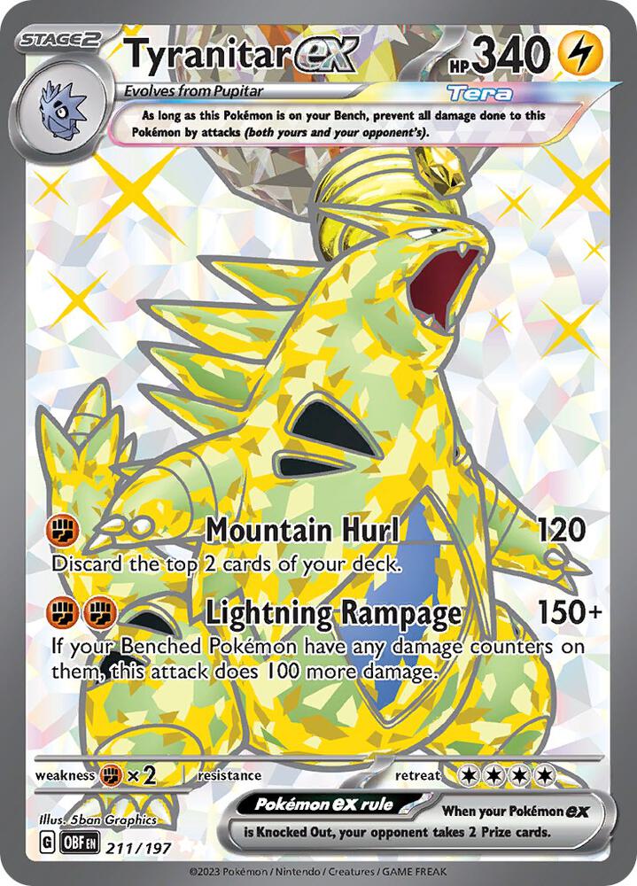 (#211/197) Tyranitar ex [SV03: Obsidian Flames]