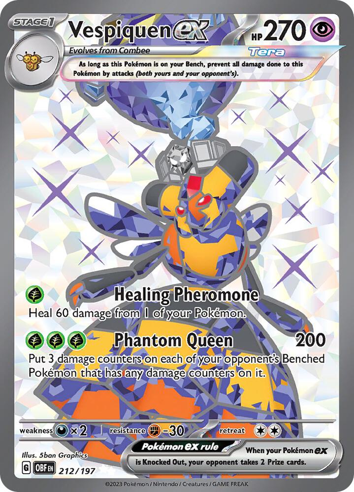 (#212/197) Vespiquen ex [SV03: Obsidian Flames]