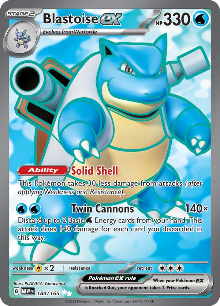(#184/165) Blastoise ex [SV: Scarlet & Violet 151]