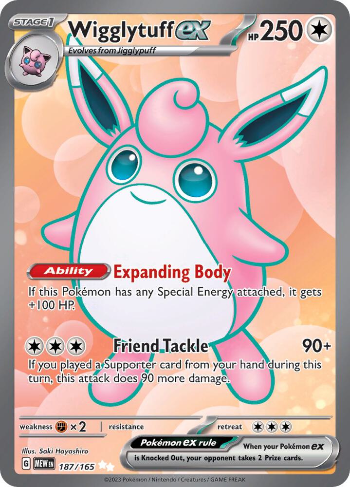(#187/165) Wigglytuff ex [SV: Scarlet & Violet 151]