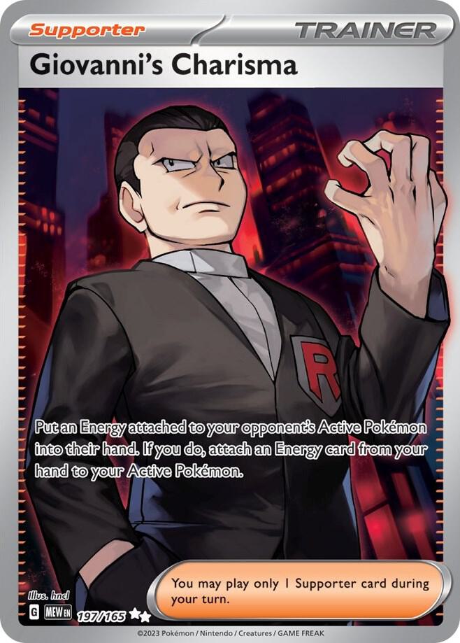 (#197/165) Giovanni's Charisma [SV: Scarlet & Violet 151]