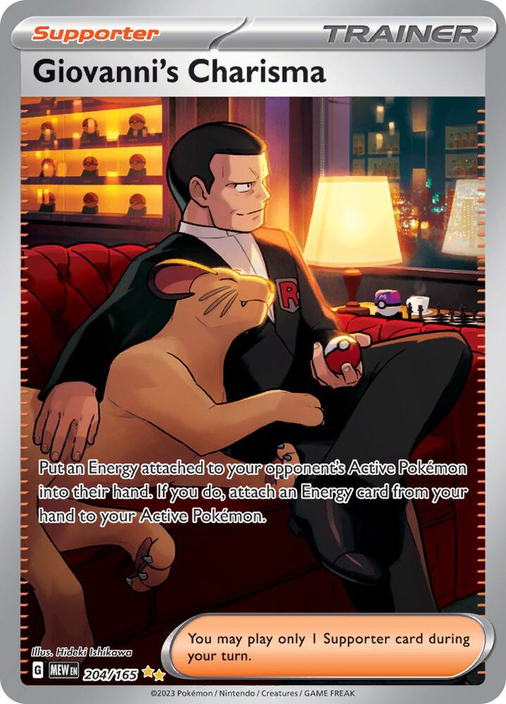 (#204/165) Giovanni's Charisma [SV: Scarlet & Violet 151]