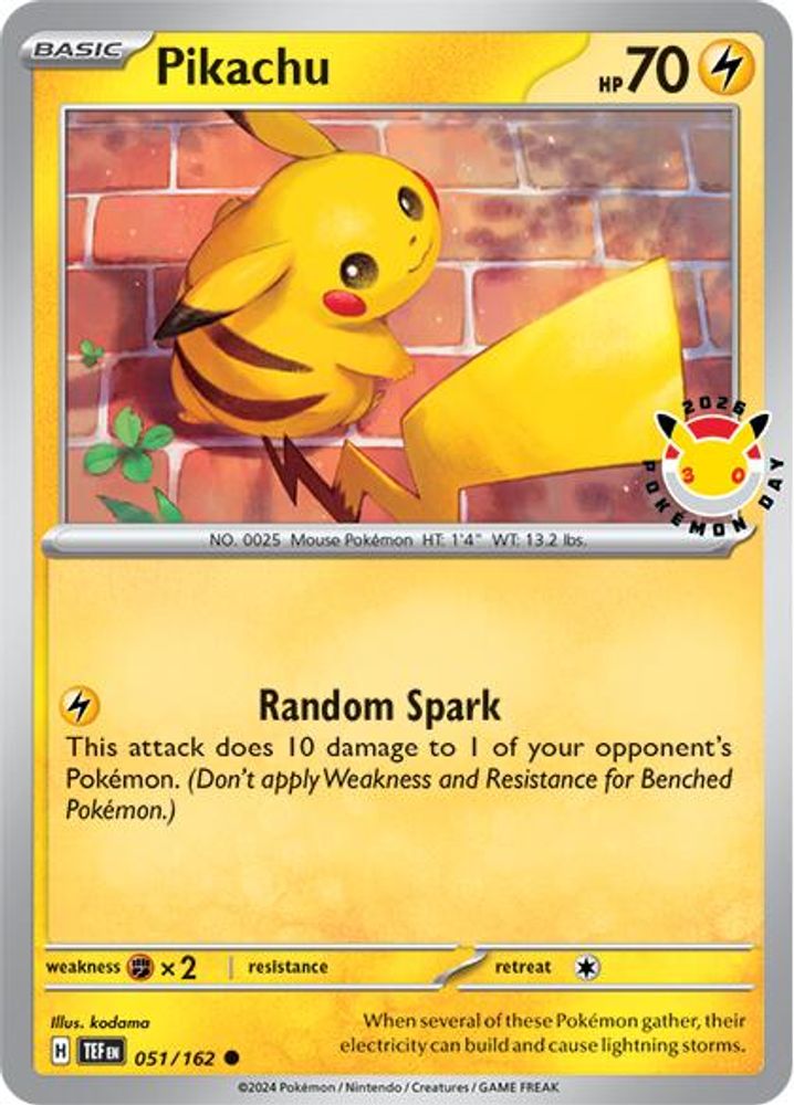 (#051/162) Pikachu (Pokemon Day 2026) - Holo [Miscellaneous Cards & Products]