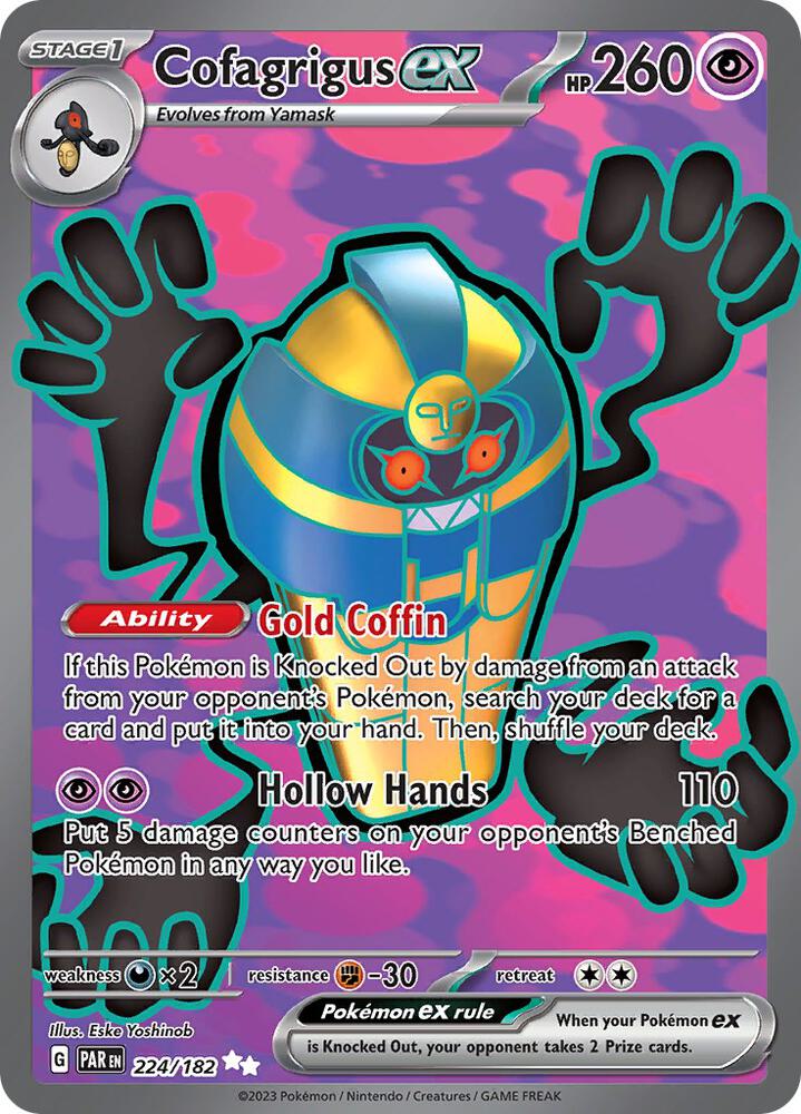 (#224/182) Cofagrigus ex [SV04: Paradox Rift]
