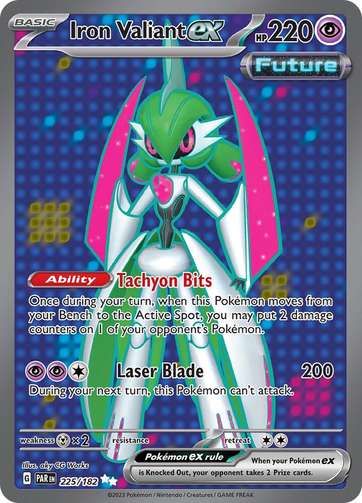 (#225/182) Iron Valiant ex [SV04: Paradox Rift]