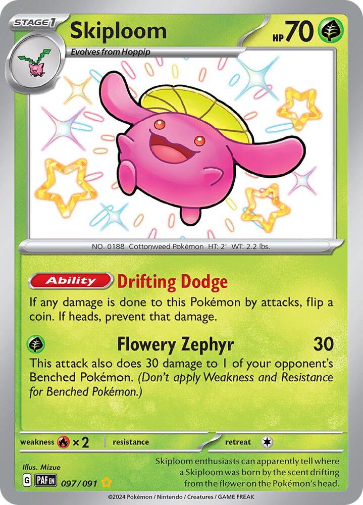 (#097/091) Skiploom [SV: Paldean Fates]