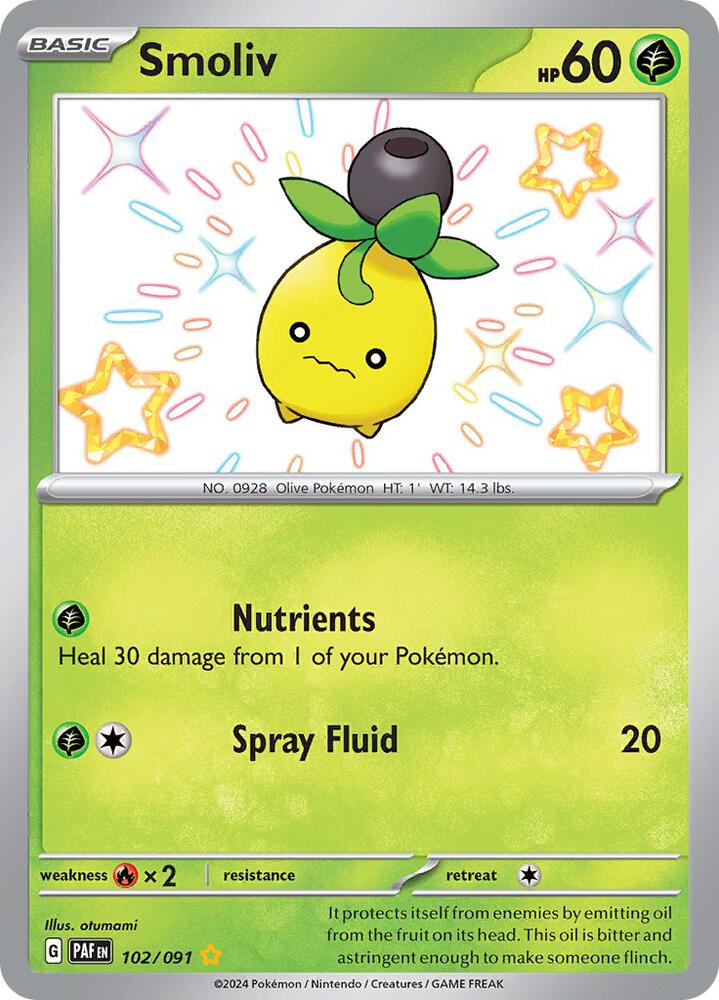 (#102/091) Smoliv [SV: Paldean Fates]
