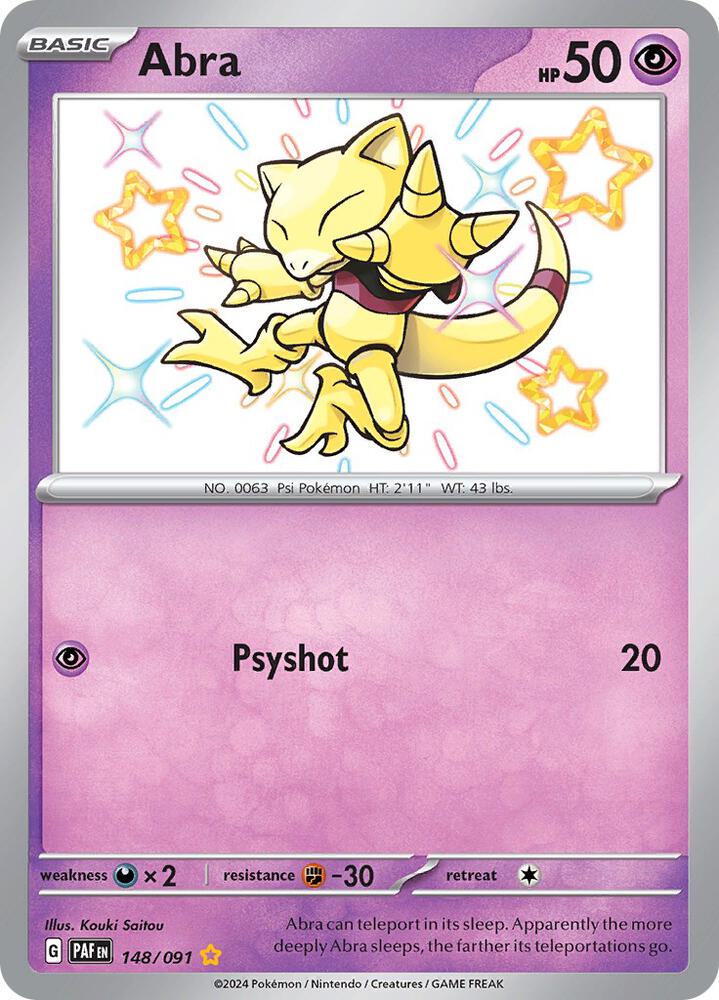 (#148/091) Abra [SV: Paldean Fates]