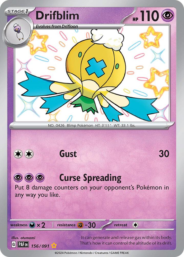 (#156/091) Drifblim [SV: Paldean Fates]