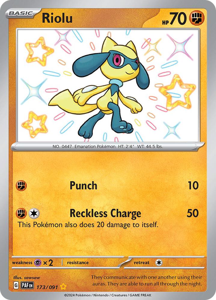 (#173/091) Riolu [SV: Paldean Fates]