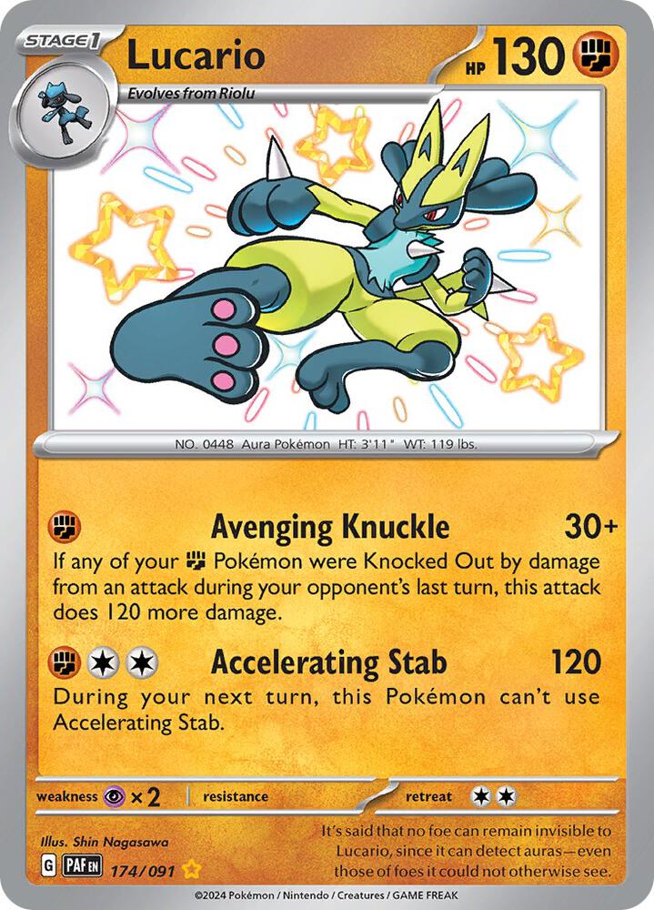 (#174/091) Lucario [SV: Paldean Fates]