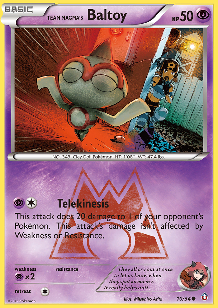 (#10/34) Team Magma's Baltoy - Normal [Double Crisis]