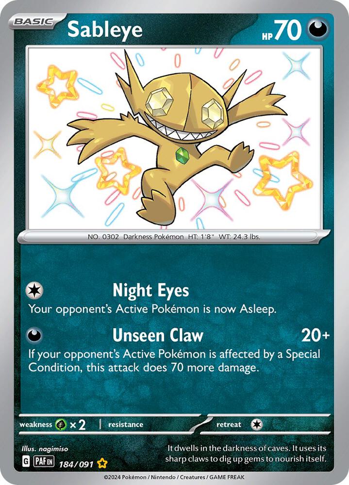 (#184/091) Sableye [SV: Paldean Fates]