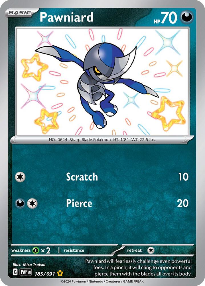 (#185/091) Pawniard [SV: Paldean Fates]