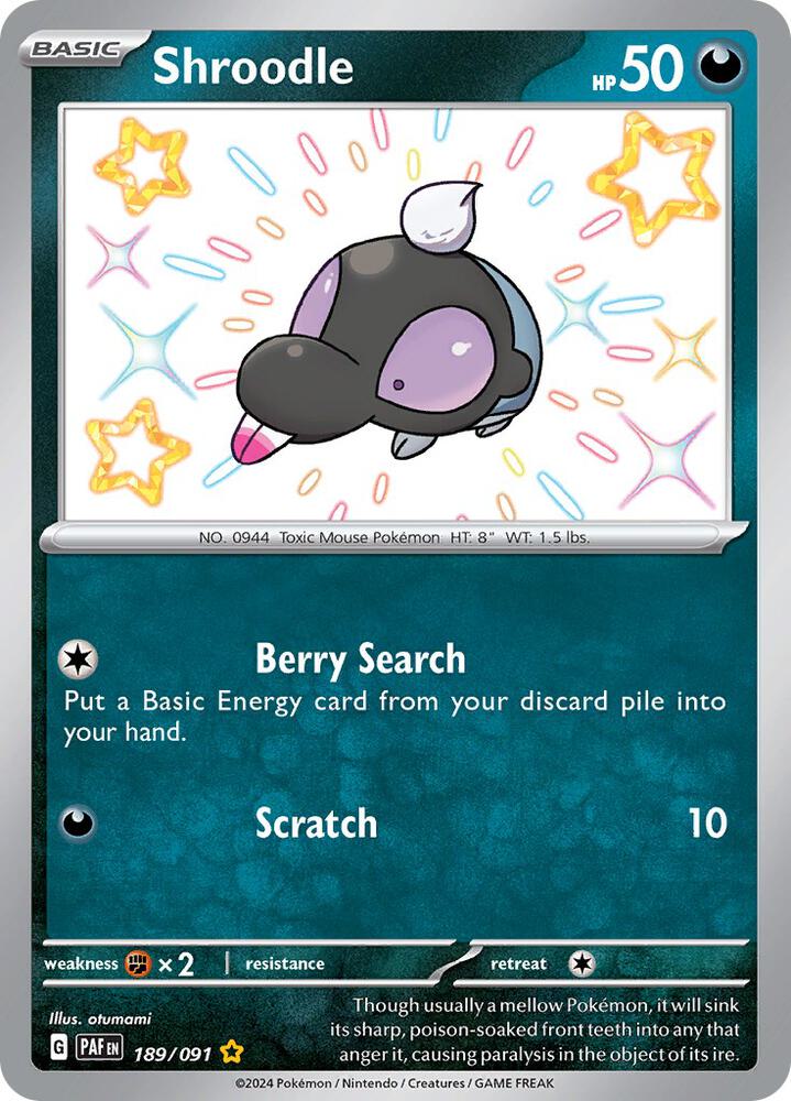 (#189/091) Shroodle [SV: Paldean Fates]