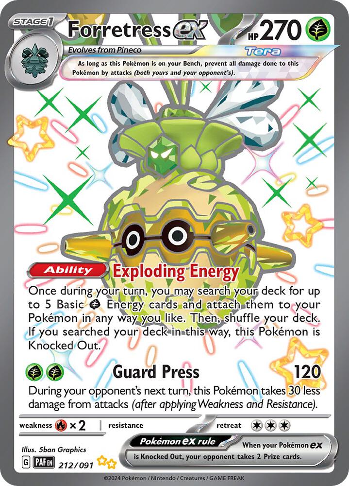 (#212/091) Forretress ex [SV: Paldean Fates]