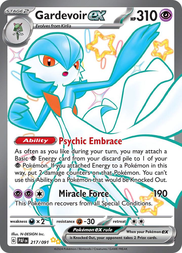 (#217/091) Gardevoir ex [SV: Paldean Fates]