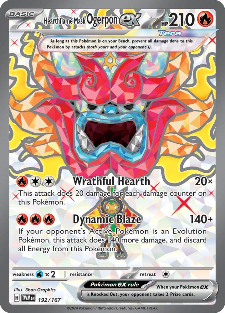 (#192/167) Hearthflame Mask Ogerpon ex [SV06: Twilight Masquerade]