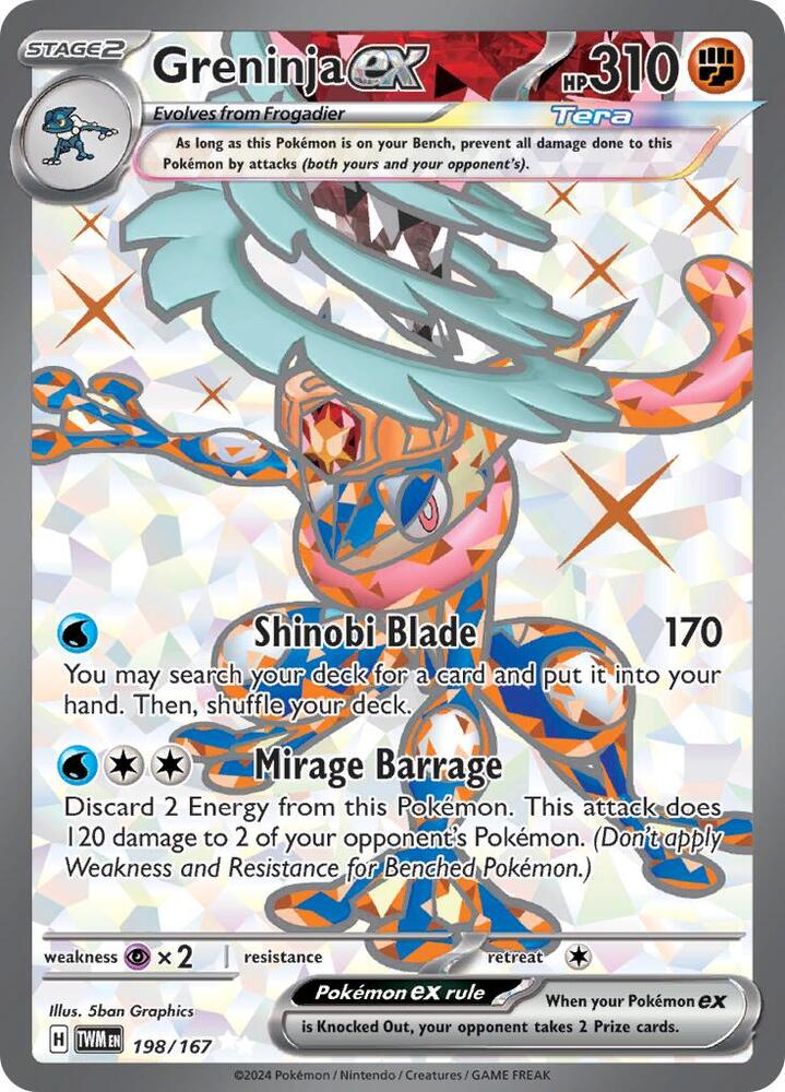 (#198/167) Greninja ex [SV06: Twilight Masquerade]