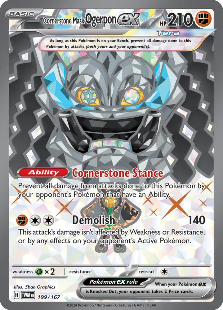 (#199/167) Cornerstone Mask Ogerpon ex [SV06: Twilight Masquerade]