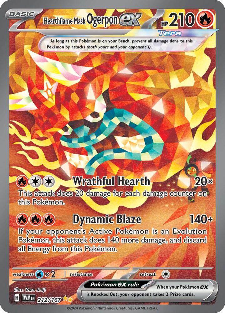 (#212/167) Hearthflame Mask Ogerpon ex [SV06: Twilight Masquerade]